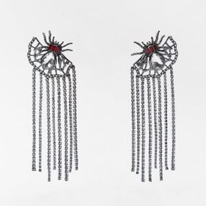 Zara Spider Rhinestone Drop Earrings